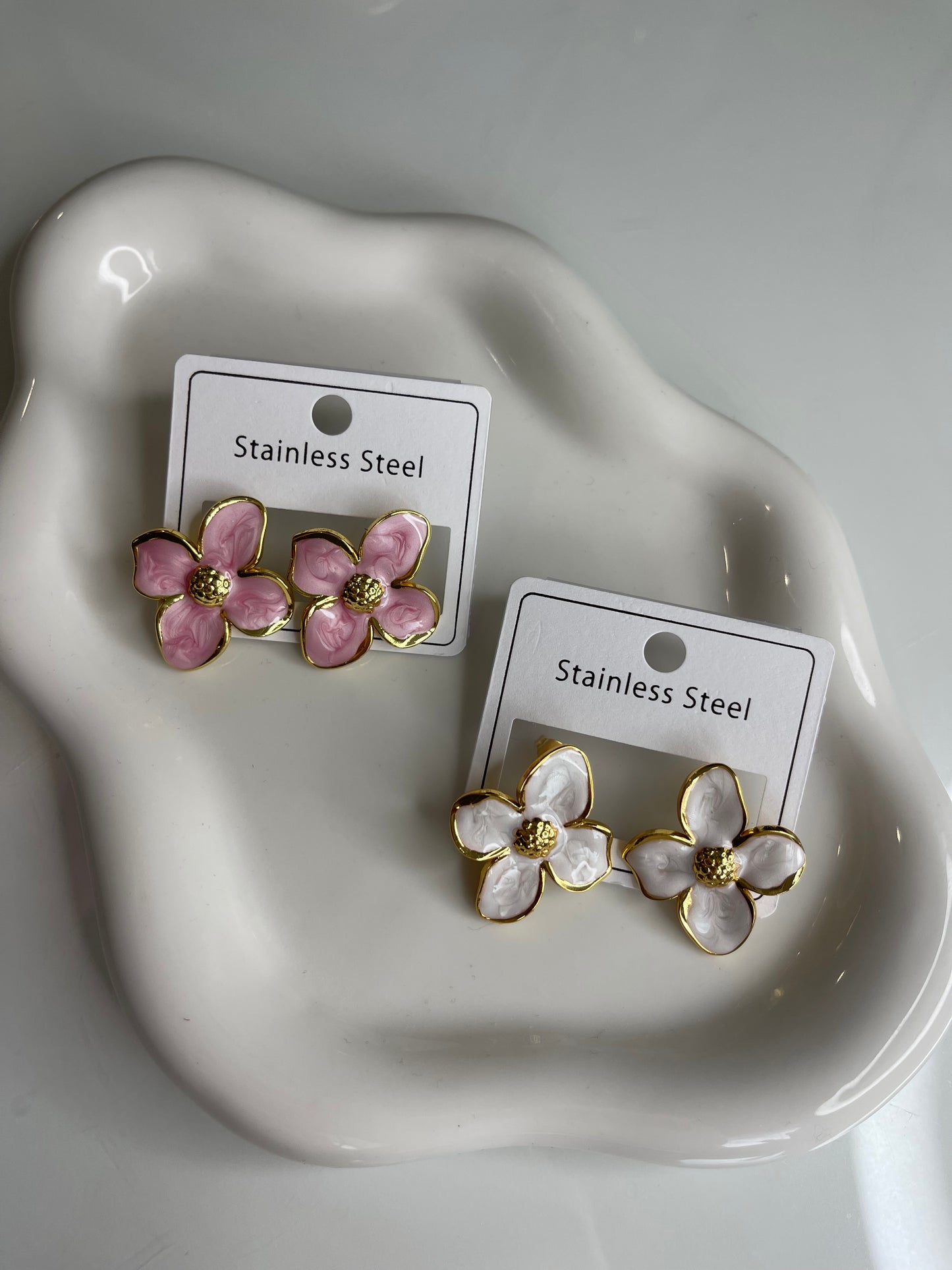 Coloured Flower Earrings